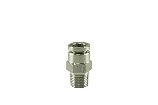 1/8" NPT Str Pushloc Fitting - SS - 1/4"